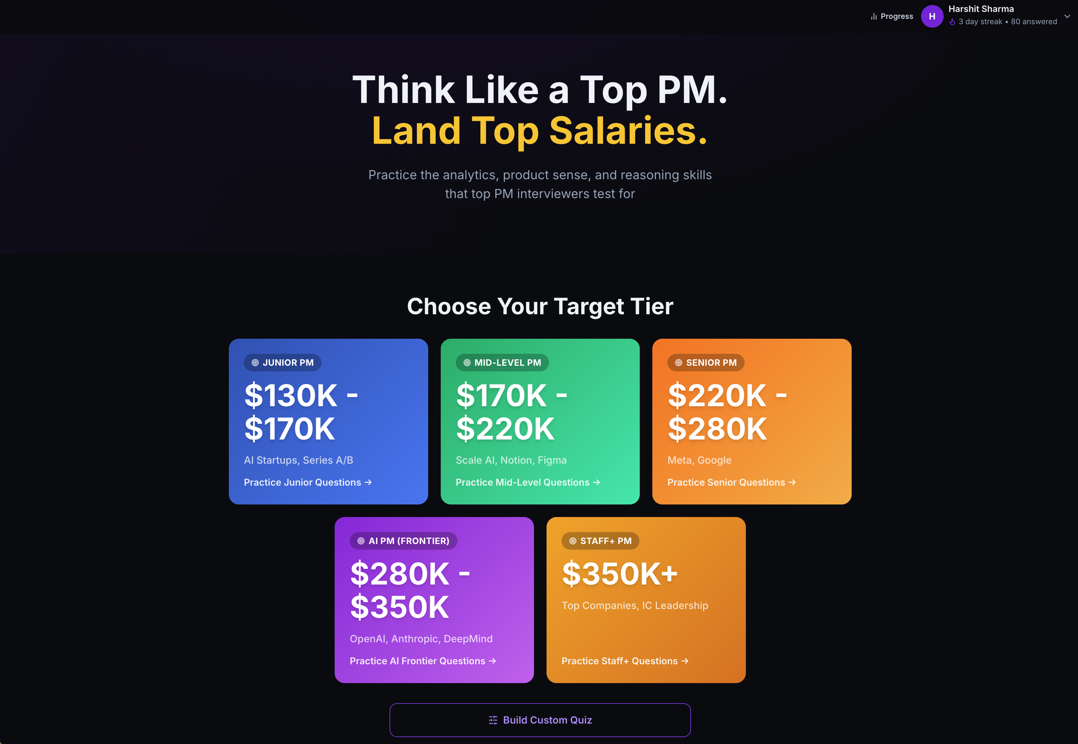 PM Salary Ace one-pager